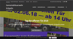 Desktop Screenshot of feuerwehr-kroepelin.de