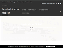 Tablet Screenshot of feuerwehr-kroepelin.de